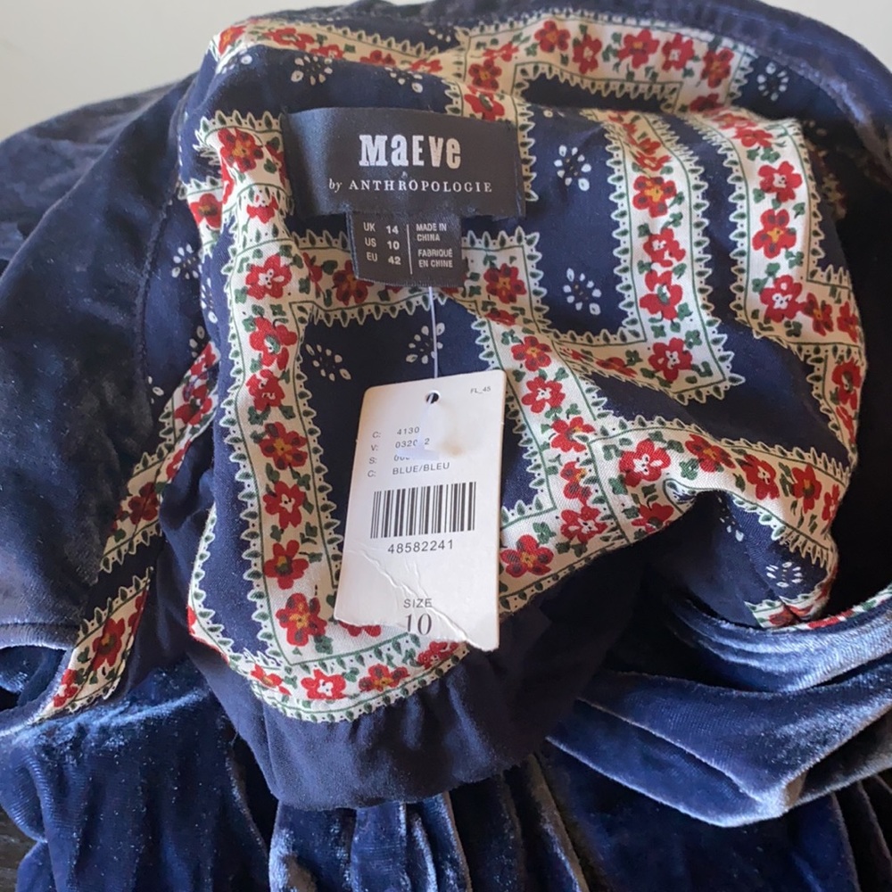 Anthropologie Velvet Shirtdress By Maeve - Picture 6 of 7